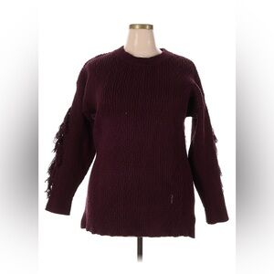 Rachel Rachel Roy fringed sleeve purple sweater NWT 3X